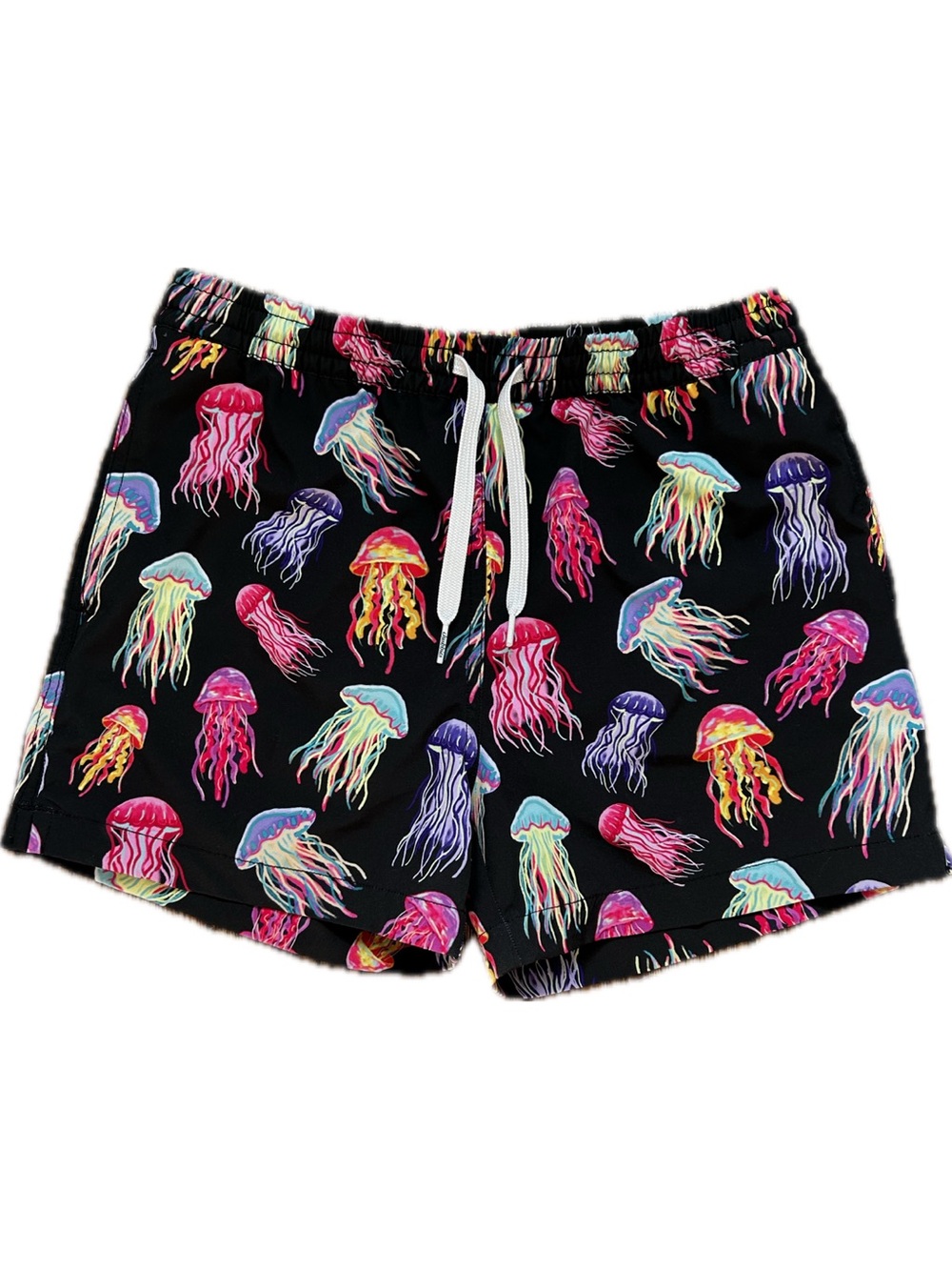 chubbies Black Jellyfish Print Boys Swim Shorts M 10/12
